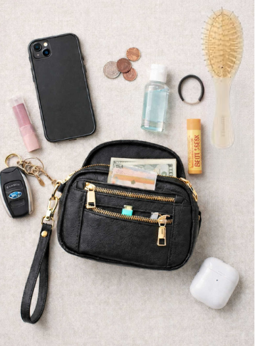 Vegan leather wristlets