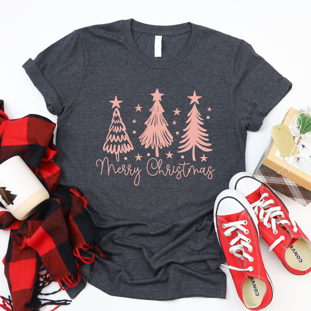 Merry Christmas Trees Graphic Tee