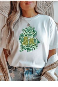 Lucky Drinking Shirt Graphic Tee