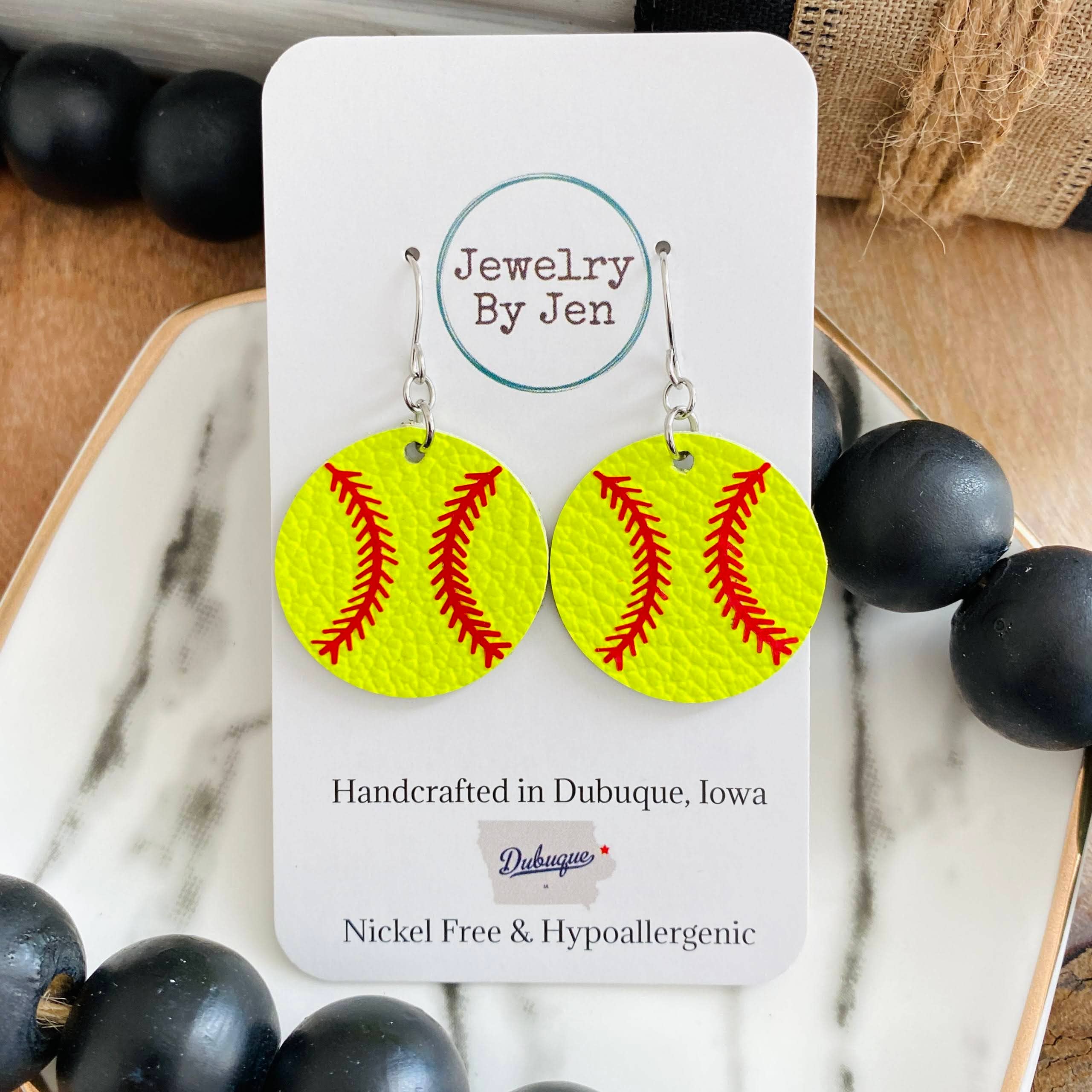 Medium Softball Earrings