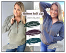 QUINN QUILTED HALF ZIP PULLOVERS-