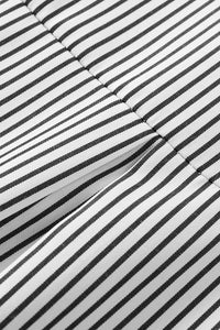 Black Striped Casual Blouse