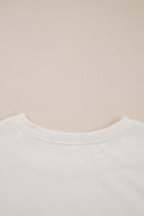 Beige 2pcs Cropped Tee and Ruffle High Waist Skort Set
