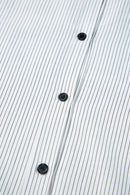 Striped Pocketed Tunic Button Up Shirt