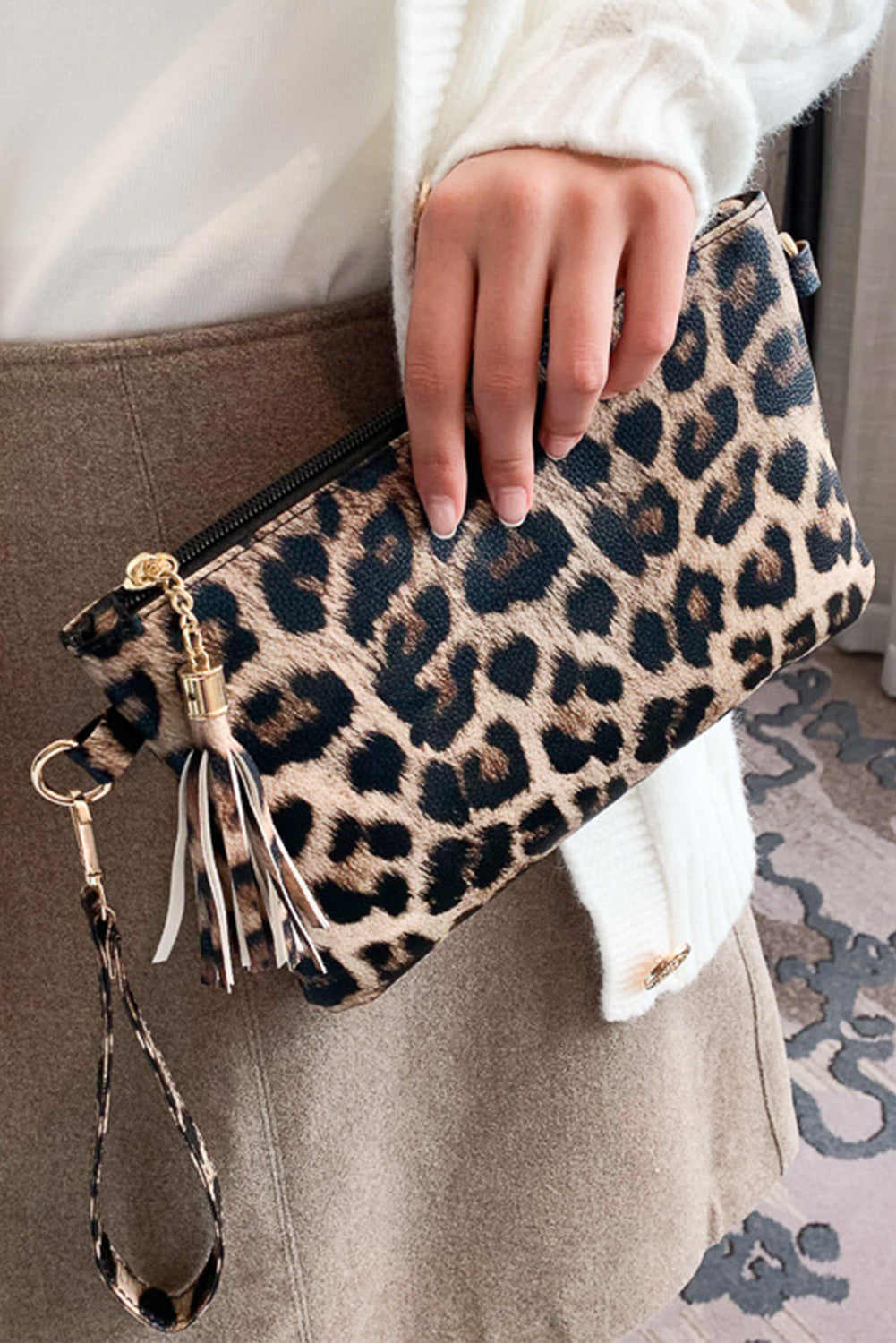 Chestnut Leopard Wallet