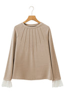Ray of Sunshine Lace Cuff Top