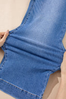 Cropped High Rise Wide Leg Jeans