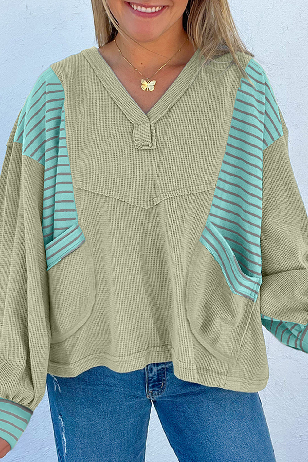 Waffle Baggy Pullover