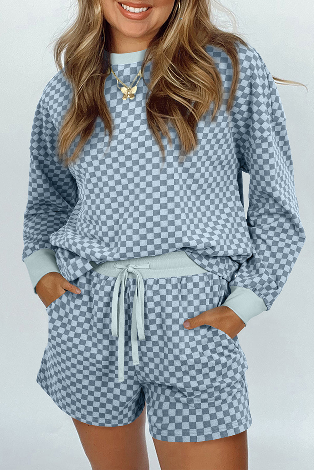 Checkered Pullover Set *multiple colors*
