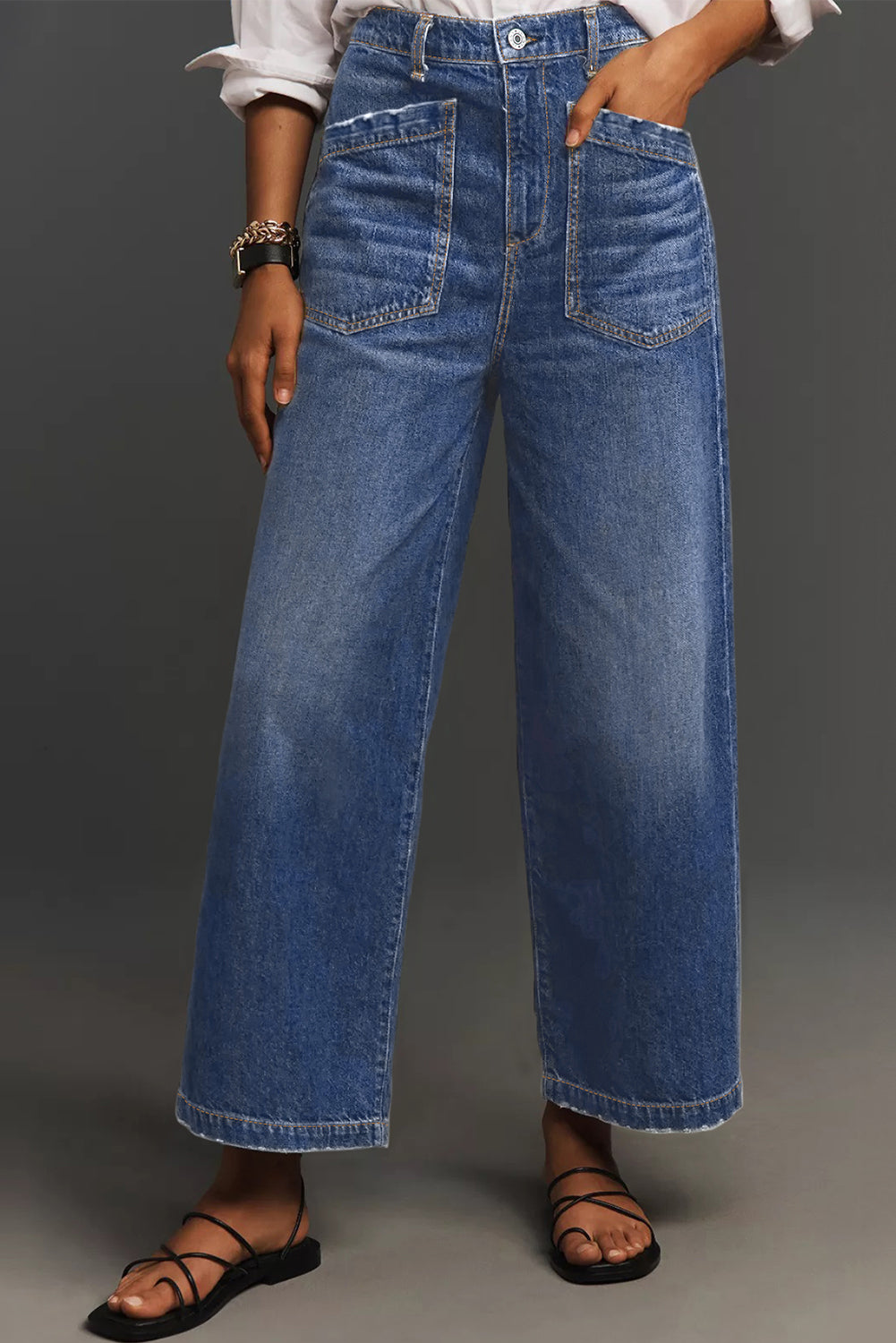 Pocket High Waist Jeans
