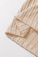 Sleet Solid Color Textured Flutter Sleeve Top