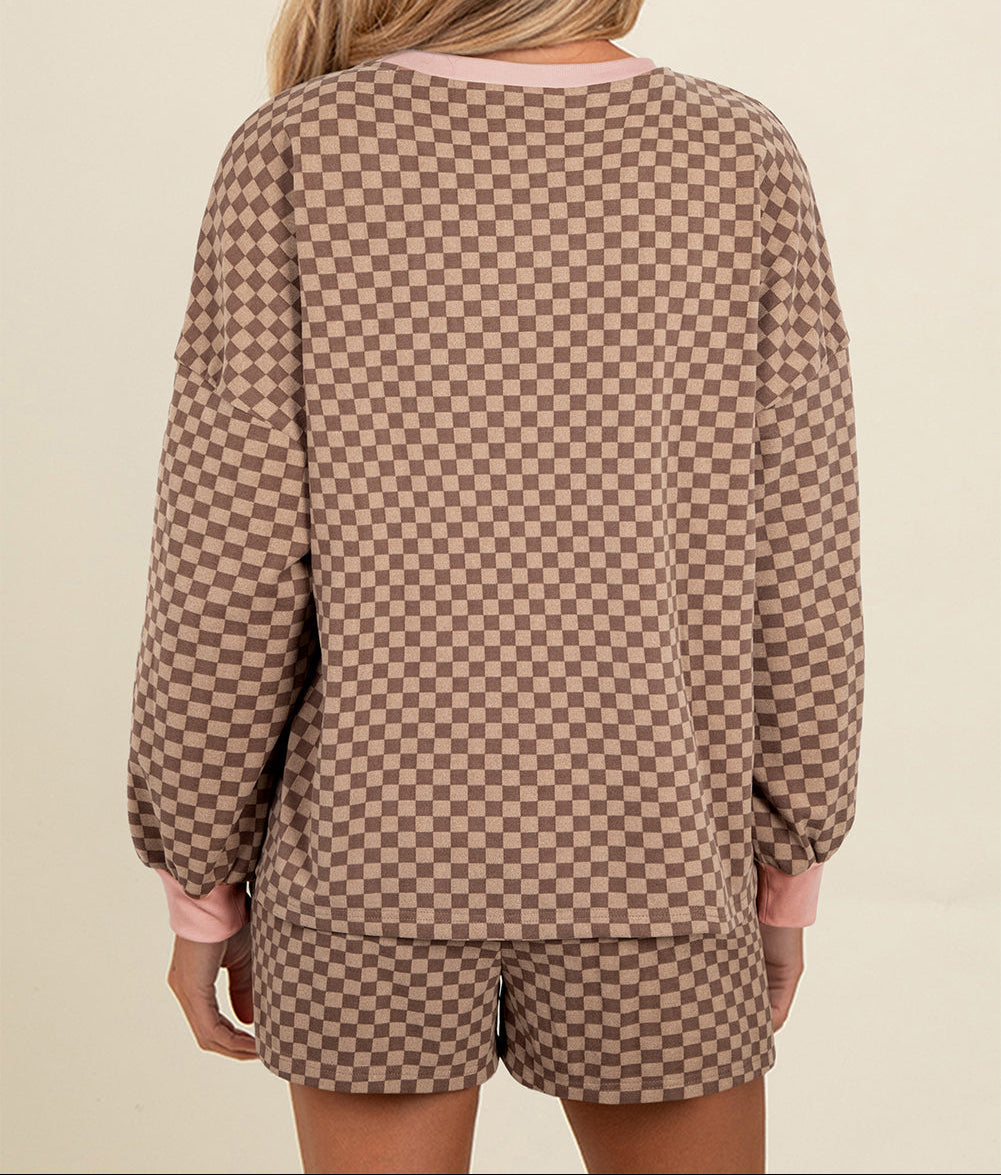 Checkered Pullover Set *multiple colors*