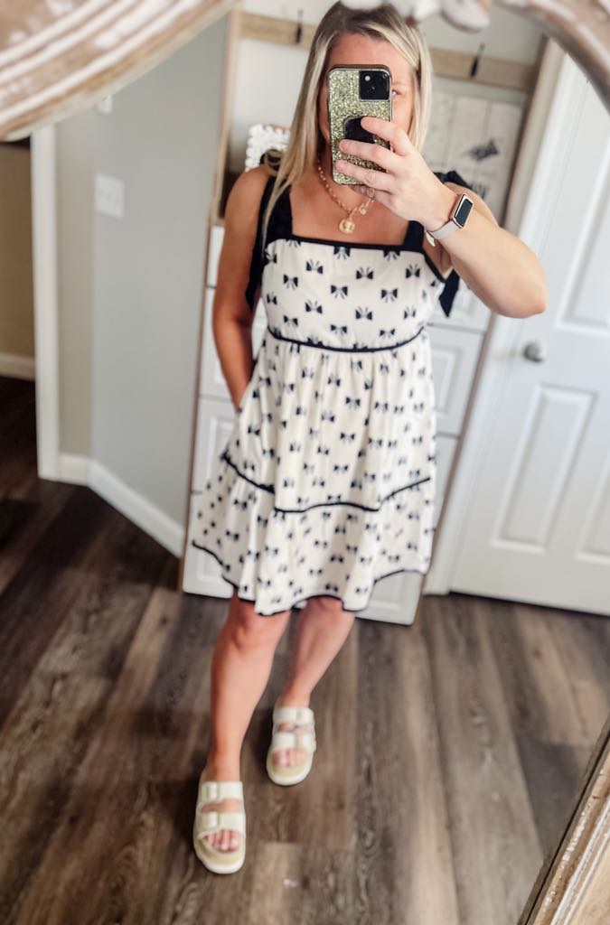 Black and White Bow Dress