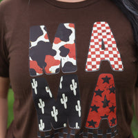 FestiviTees Women - Apparel - Shirts - T-Shirts Western Mama Block Letter Tee Soft Graphic Tee