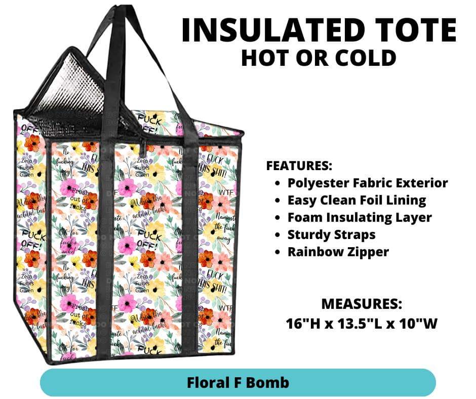 Floral F Bomb Insulated Tote