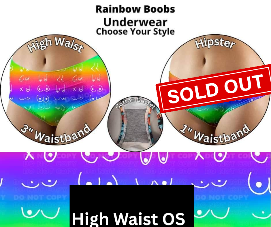 Rainbow Boobs Hipster & High Waist Underwear