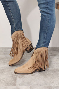 Legend Women's Fringe Cowboy Western Ankle Boots - The Sapphire Star