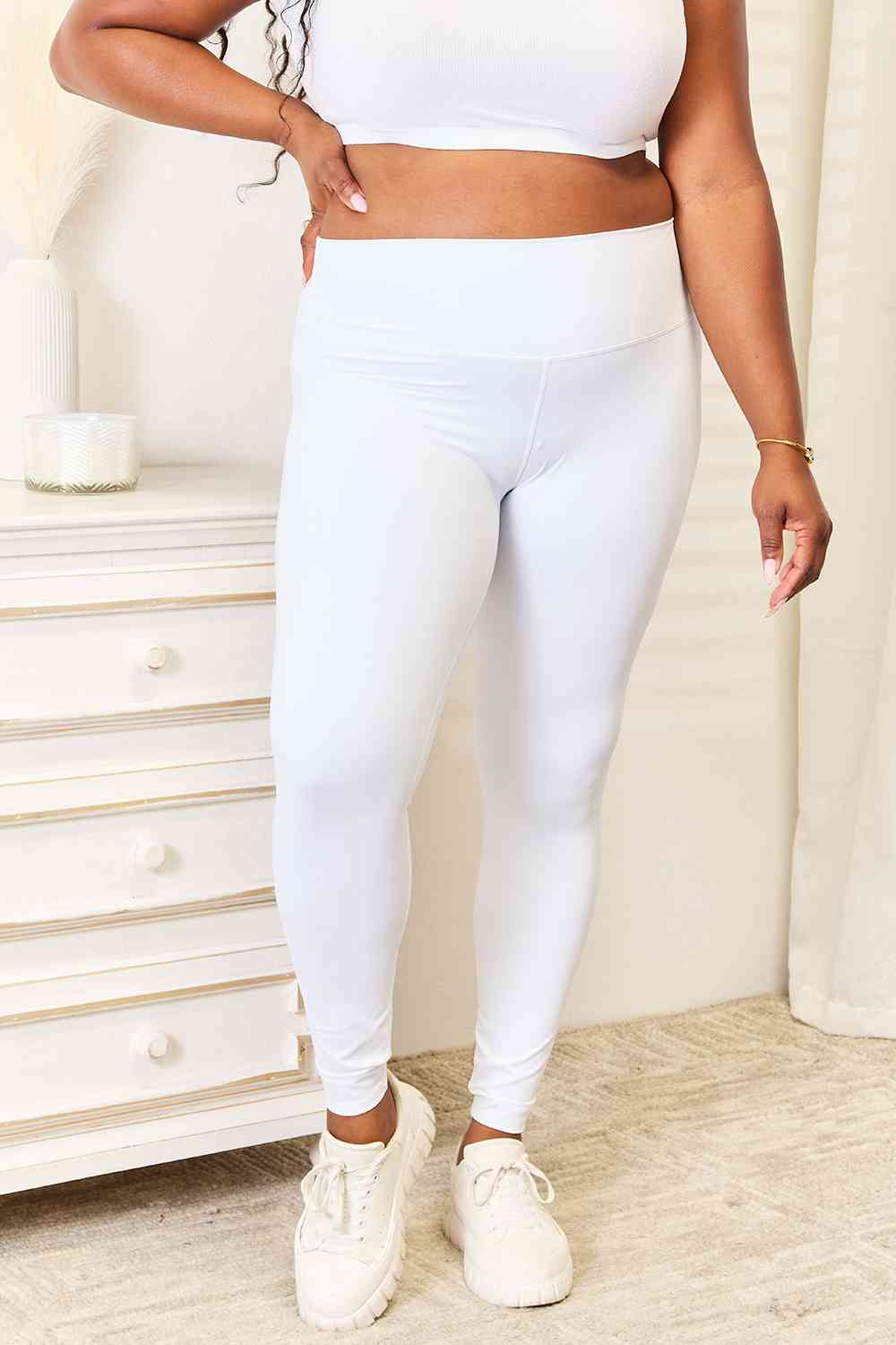 Double Take Wide Waistband Sports Leggings - The Sapphire Star