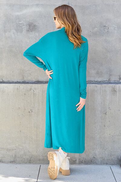 Basic Bae Full Size Open Front Long Sleeve Cover Up - The Sapphire Star