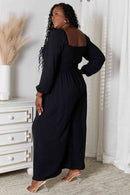 Double Take Square Neck Jumpsuit with Pockets - The Sapphire Star