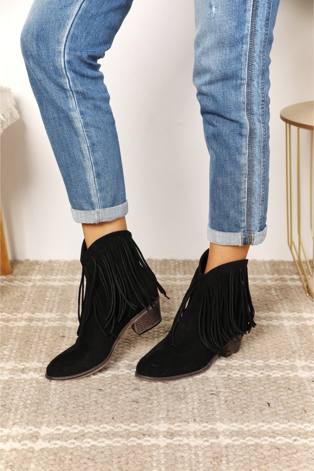 Legend Women's Fringe Cowboy Western Ankle Boots - The Sapphire Star