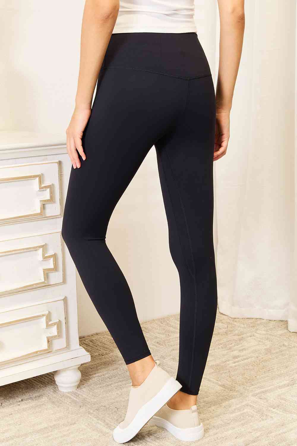 Double Take Wide Waistband Sports Leggings - The Sapphire Star