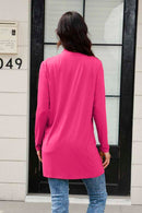 Basic Bae Full Size Open Front Long Sleeve Cardigan with Pockets - The Sapphire Star