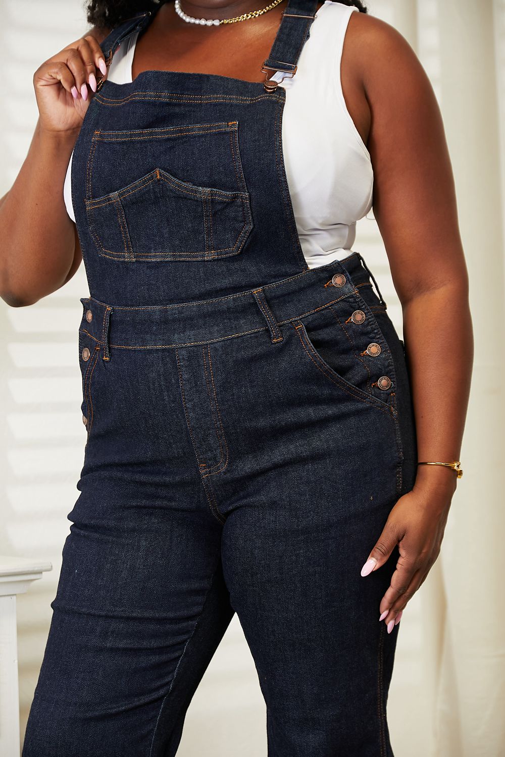 Judy Blue Full Size High Waist Classic Denim Overalls - The Sapphire Star