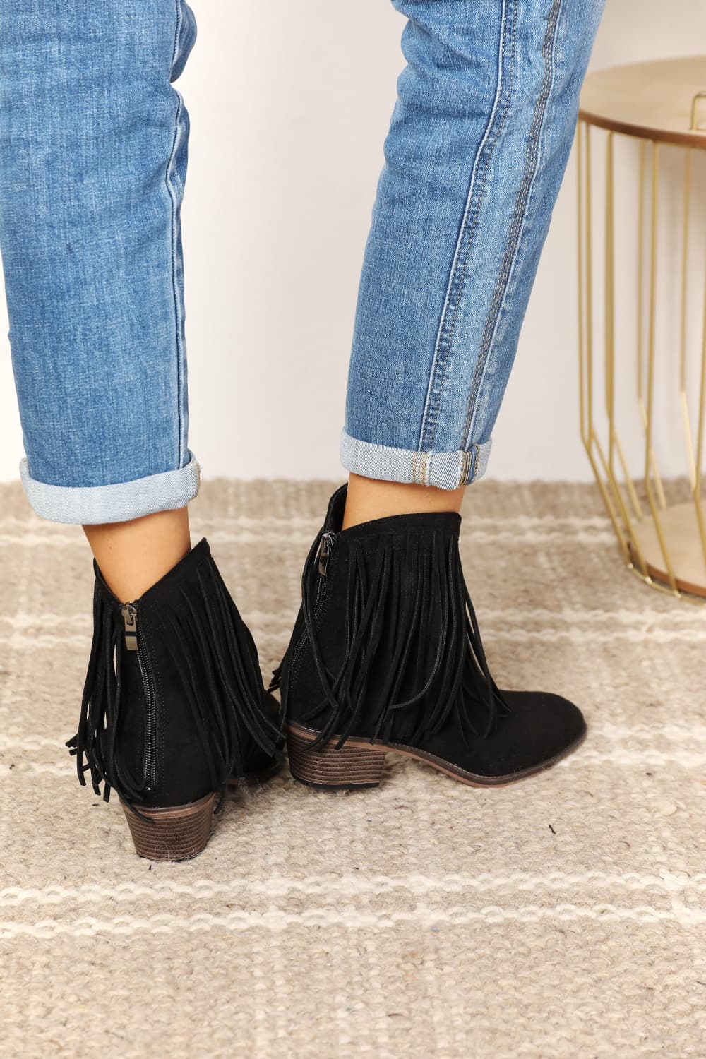 Legend Women's Fringe Cowboy Western Ankle Boots - The Sapphire Star