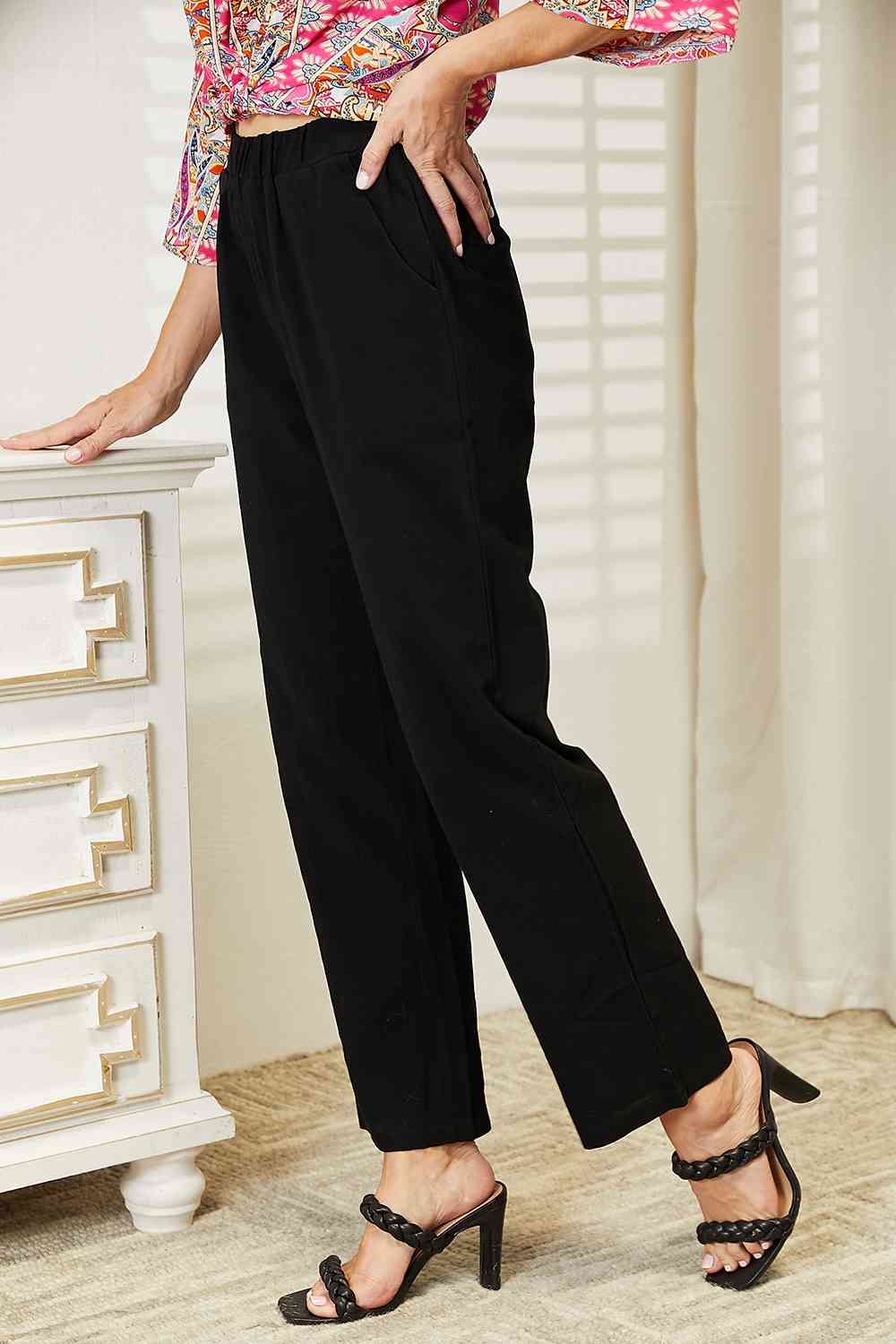 Double Take Pull-On Pants with Pockets - The Sapphire Star