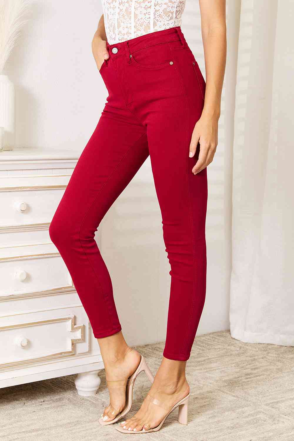 Judy Blue Full Size High Waist Tummy Control Skinny Jeans - The Sapphire Star