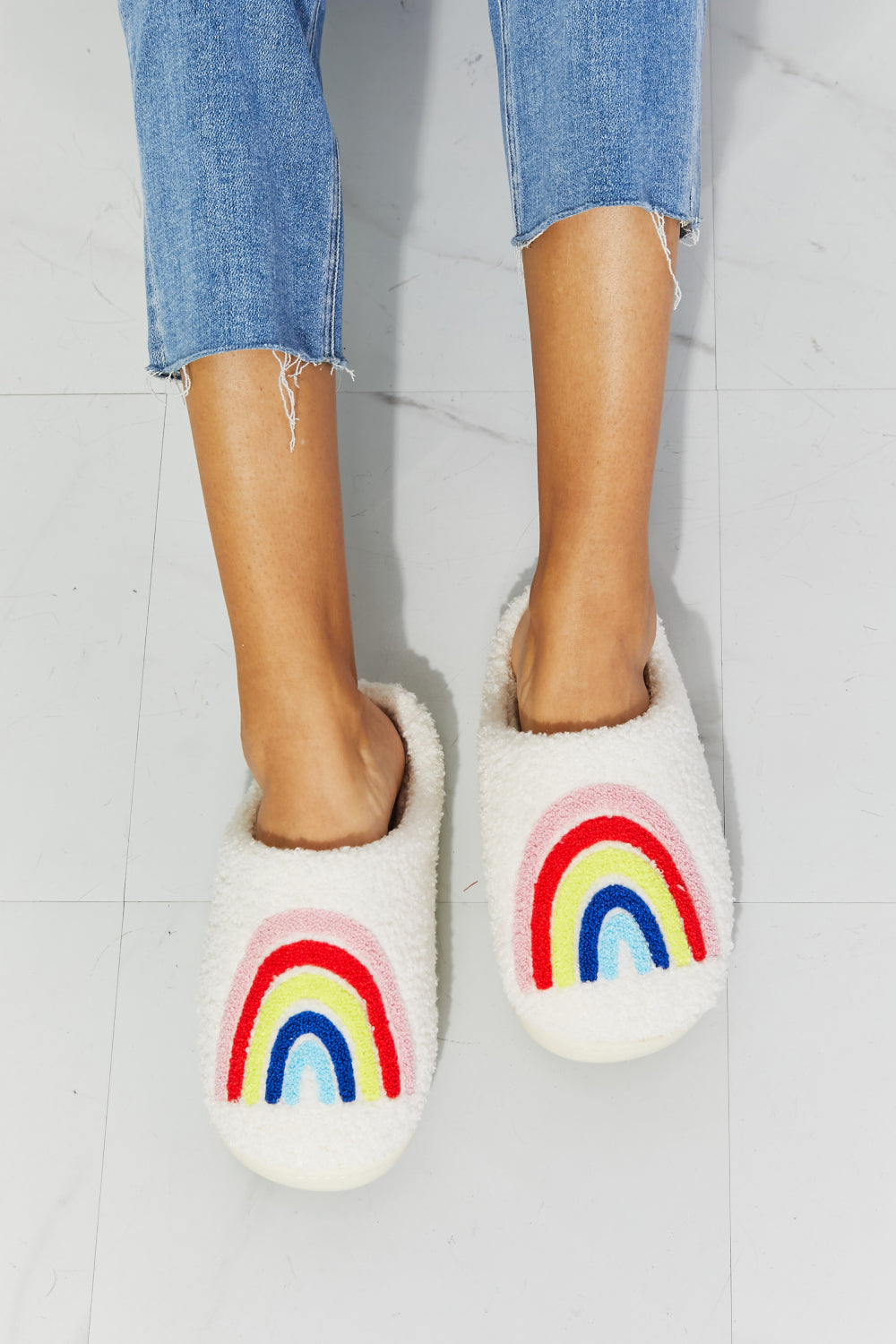 MMShoes Rainbow Plush Slipper - The Sapphire Star