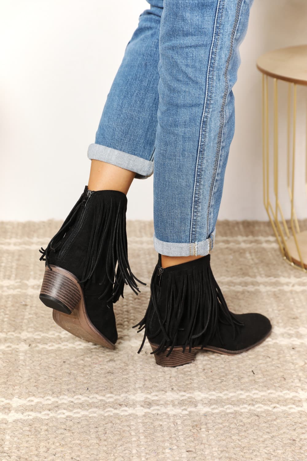 Legend Women's Fringe Cowboy Western Ankle Boots - The Sapphire Star