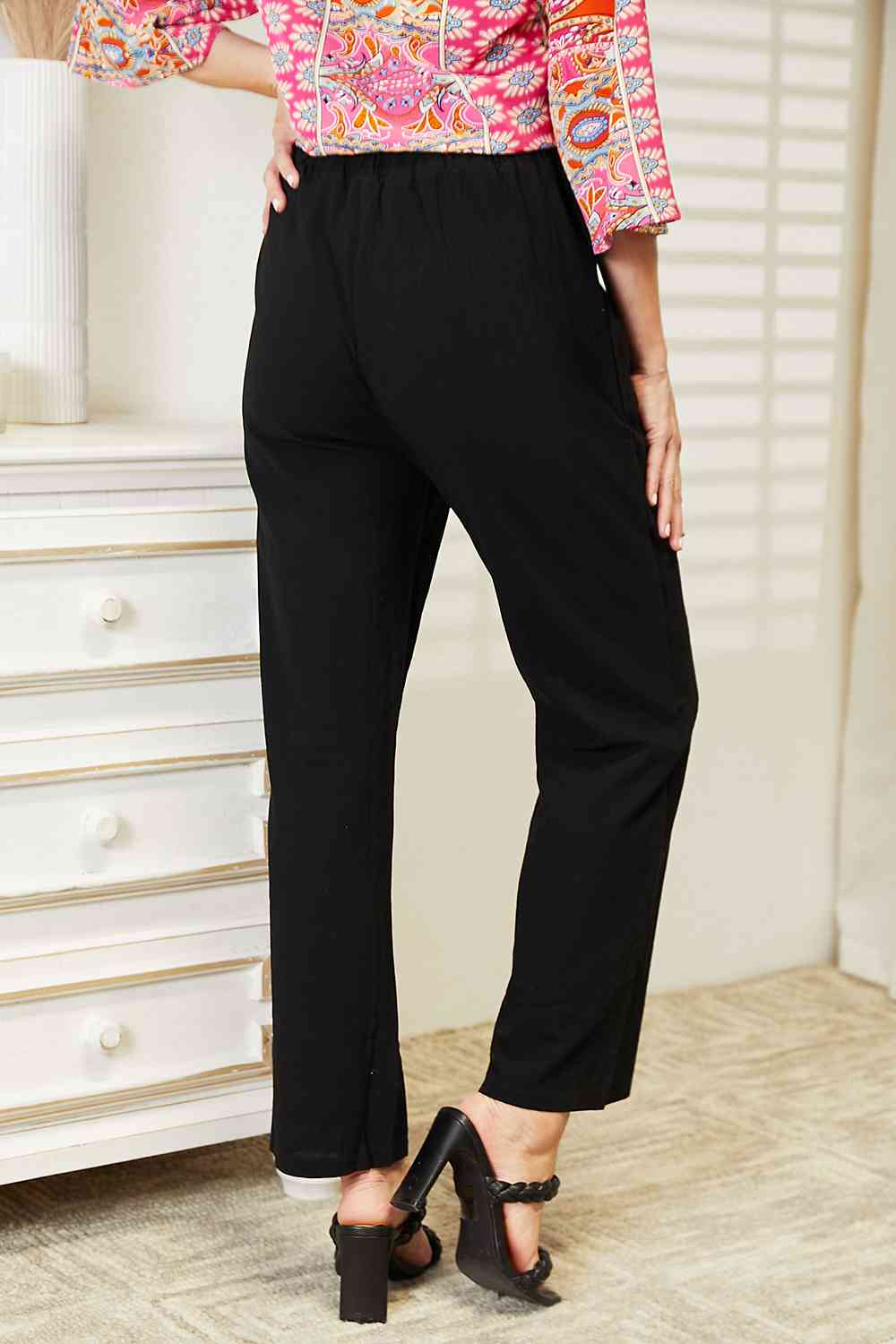 Double Take Pull-On Pants with Pockets - The Sapphire Star