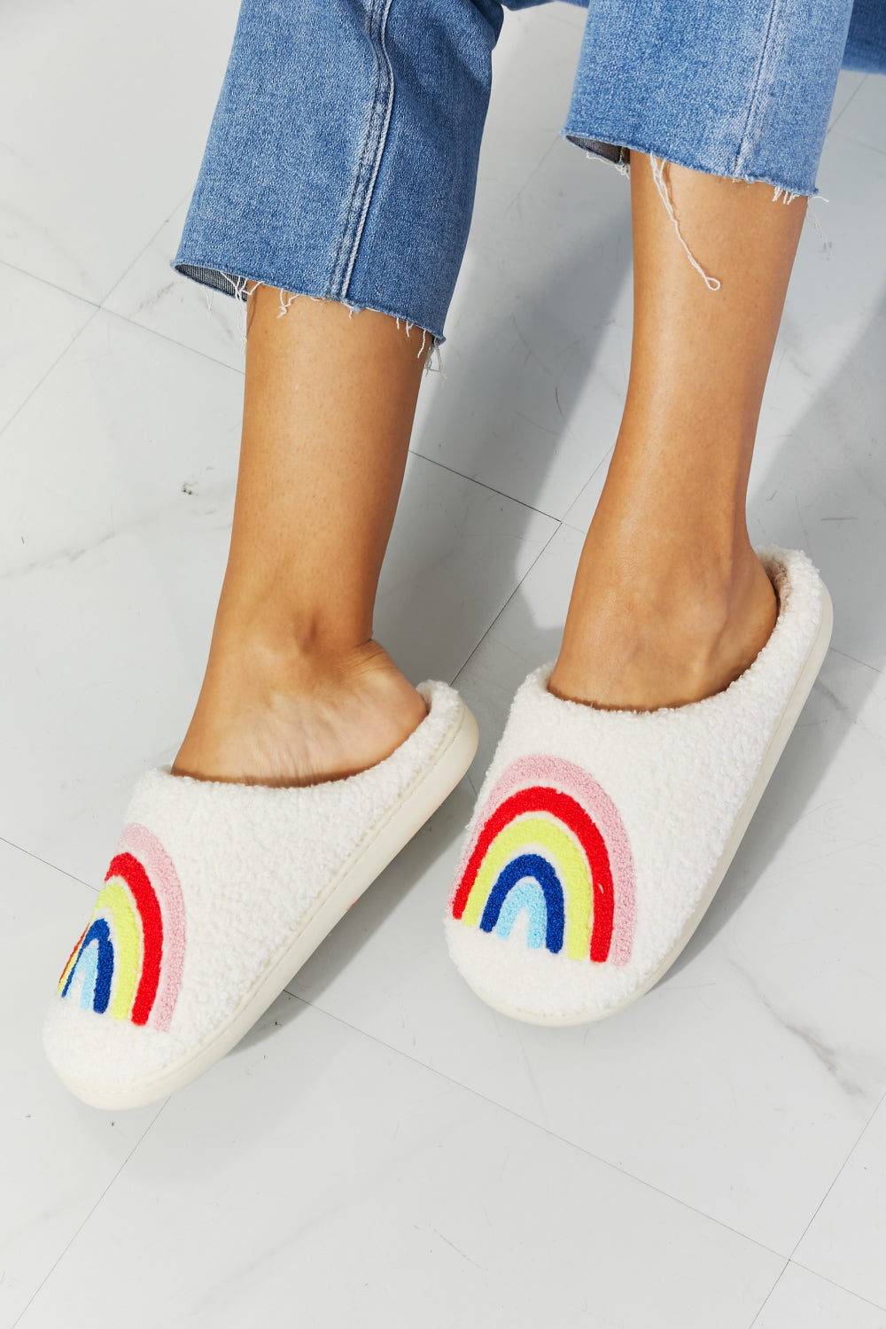 MMShoes Rainbow Plush Slipper - The Sapphire Star