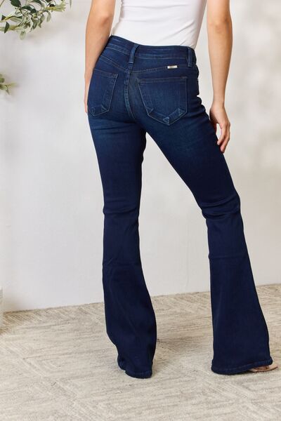 Kancan Full Size Mid Rise Flare Jeans - The Sapphire Star