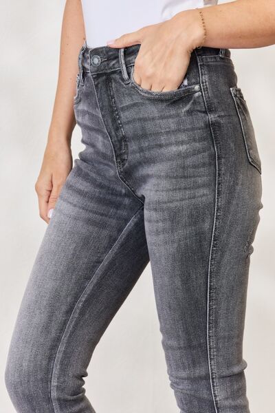 Judy Blue Full Size High Waist Tummy Control Release Hem Skinny Jeans - The Sapphire Star