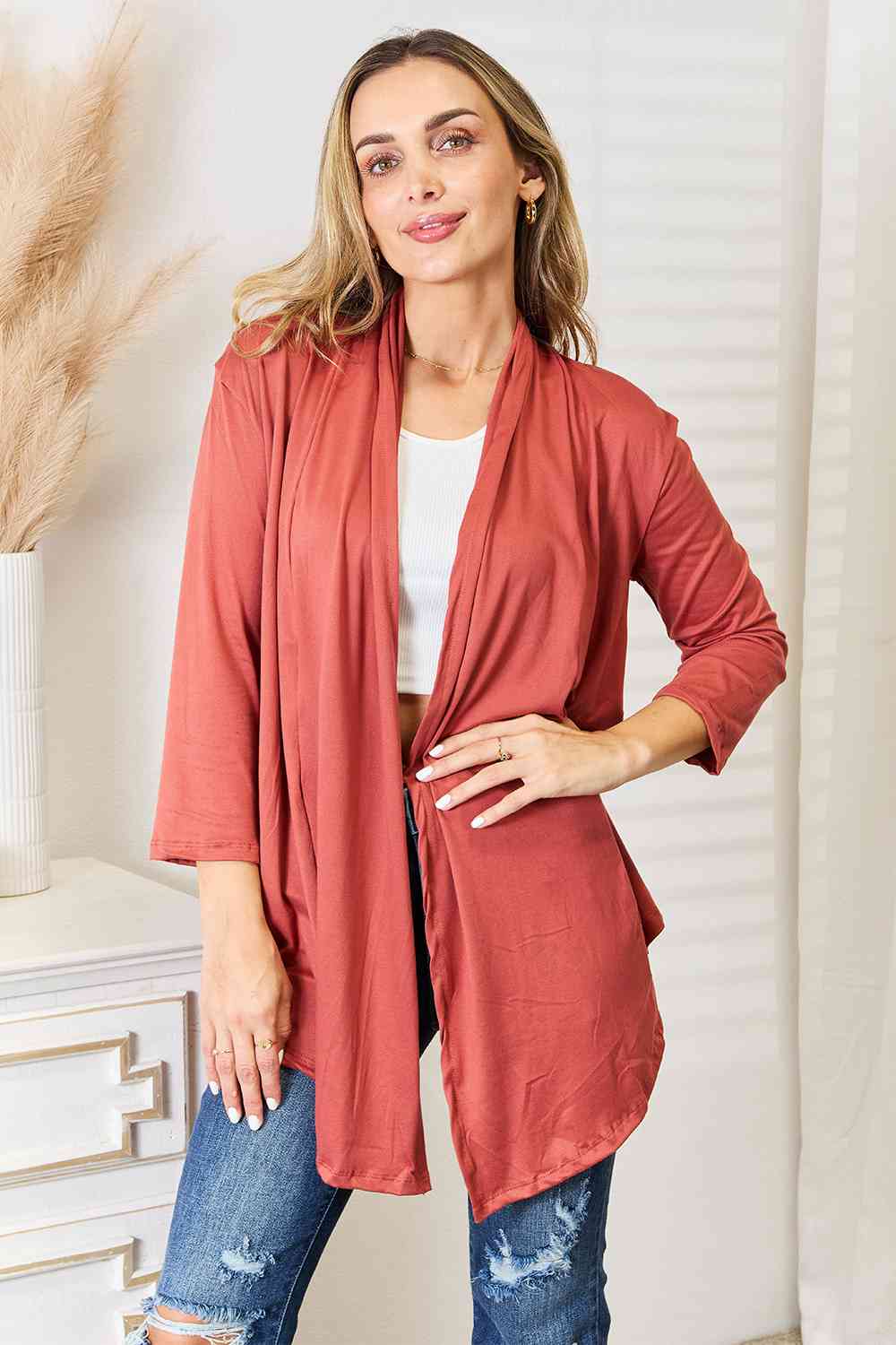 Culture Code Full Size Open Front Cardigan - The Sapphire Star