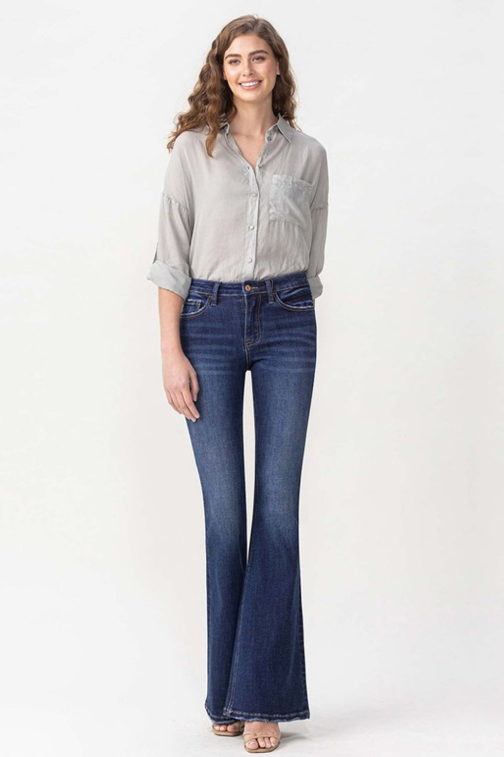 Lovervet Full Size Joanna Midrise Flare Jeans - The Sapphire Star