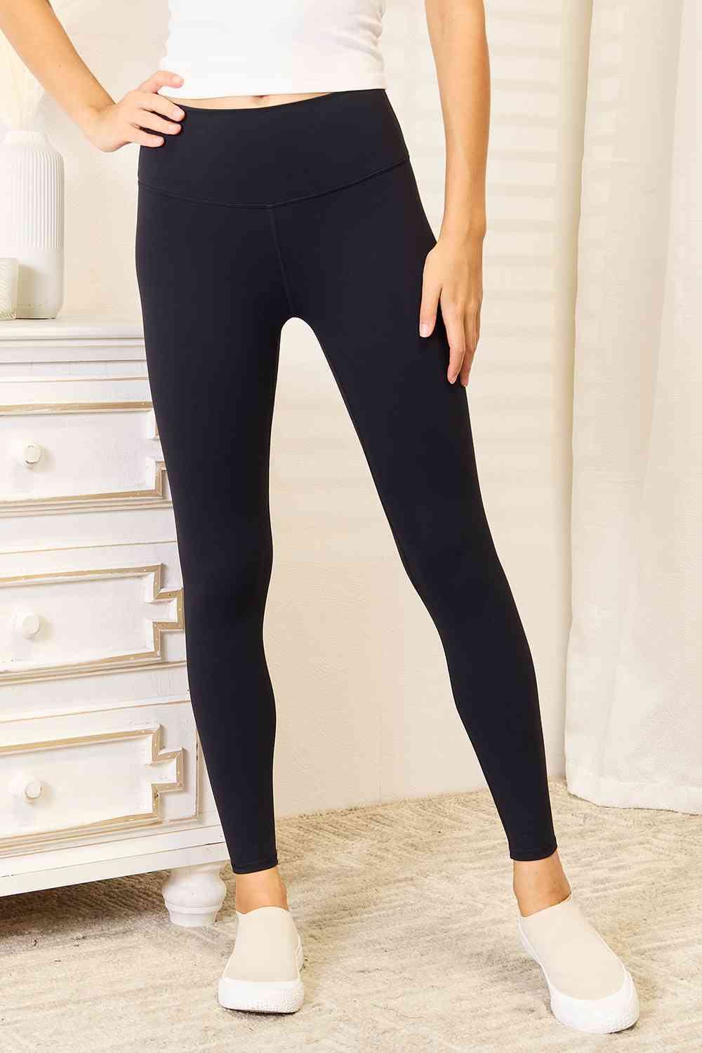 Double Take Wide Waistband Sports Leggings - The Sapphire Star