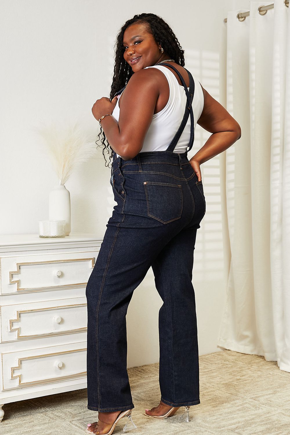 Judy Blue Full Size High Waist Classic Denim Overalls - The Sapphire Star