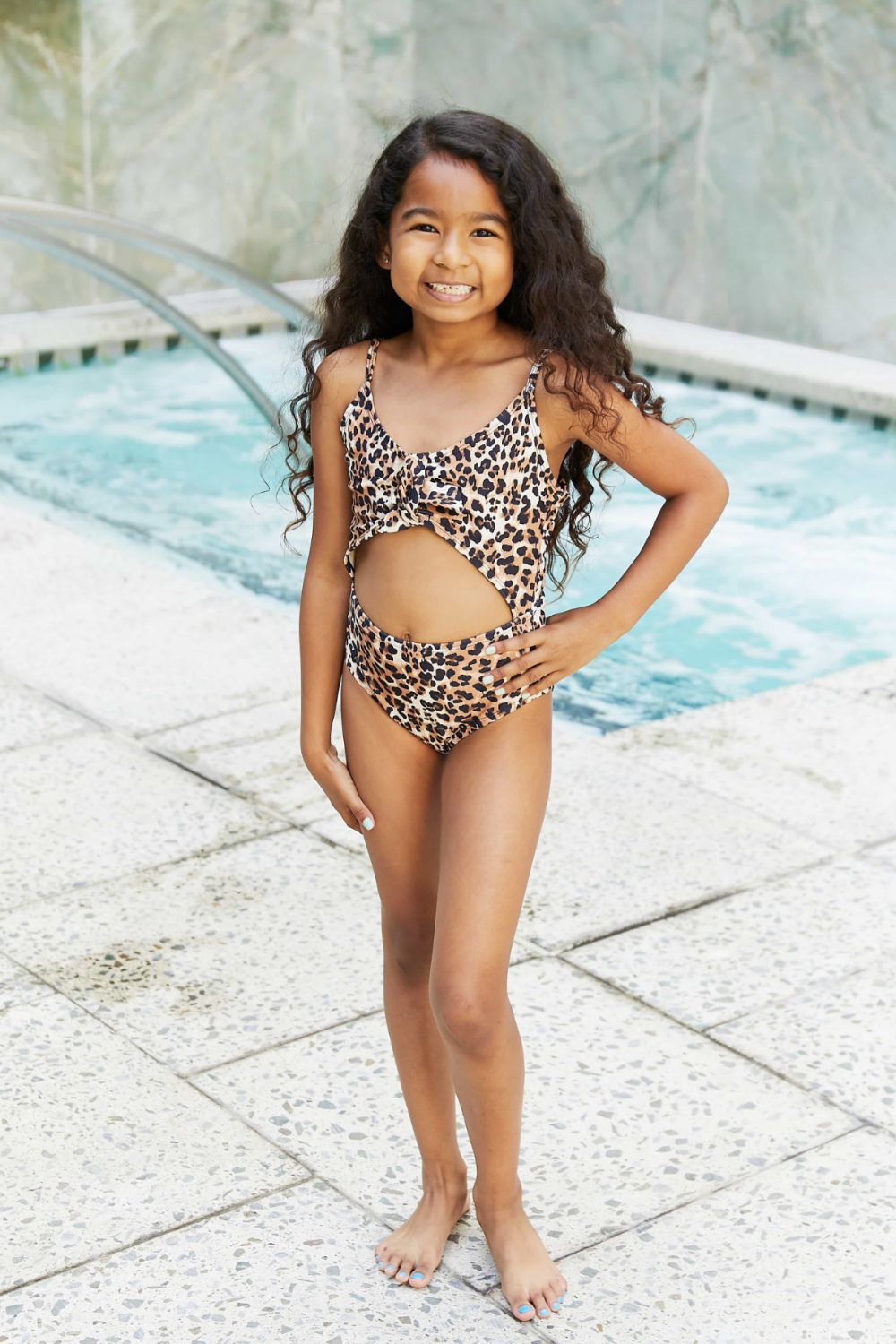 Girl's Marina West Swim Lost At Sea Cutout One-Piece Swimsuit - The Sapphire Star