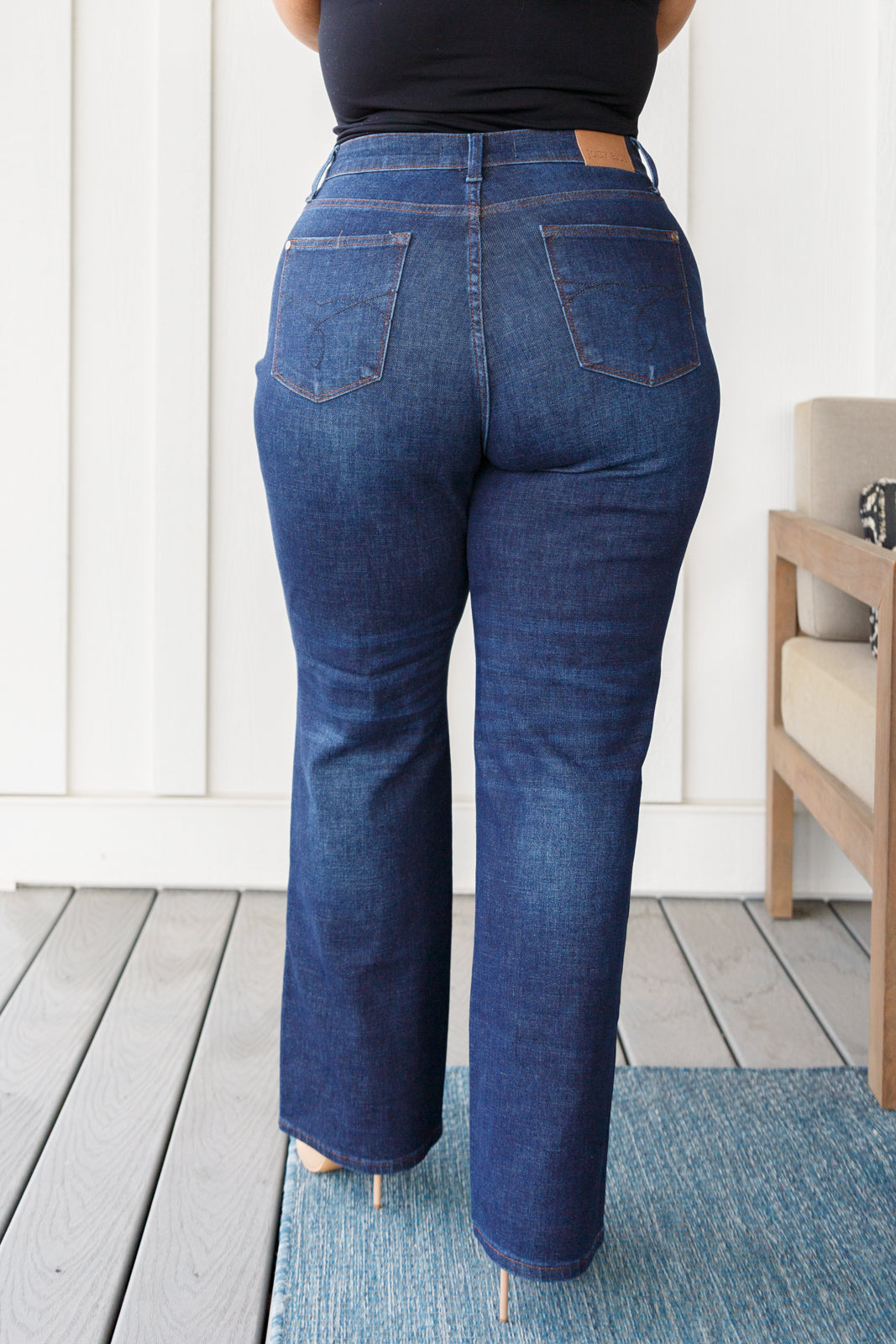 Judy Blue Arlo High Rise Button-Fly Straight Jeans - The Sapphire Star