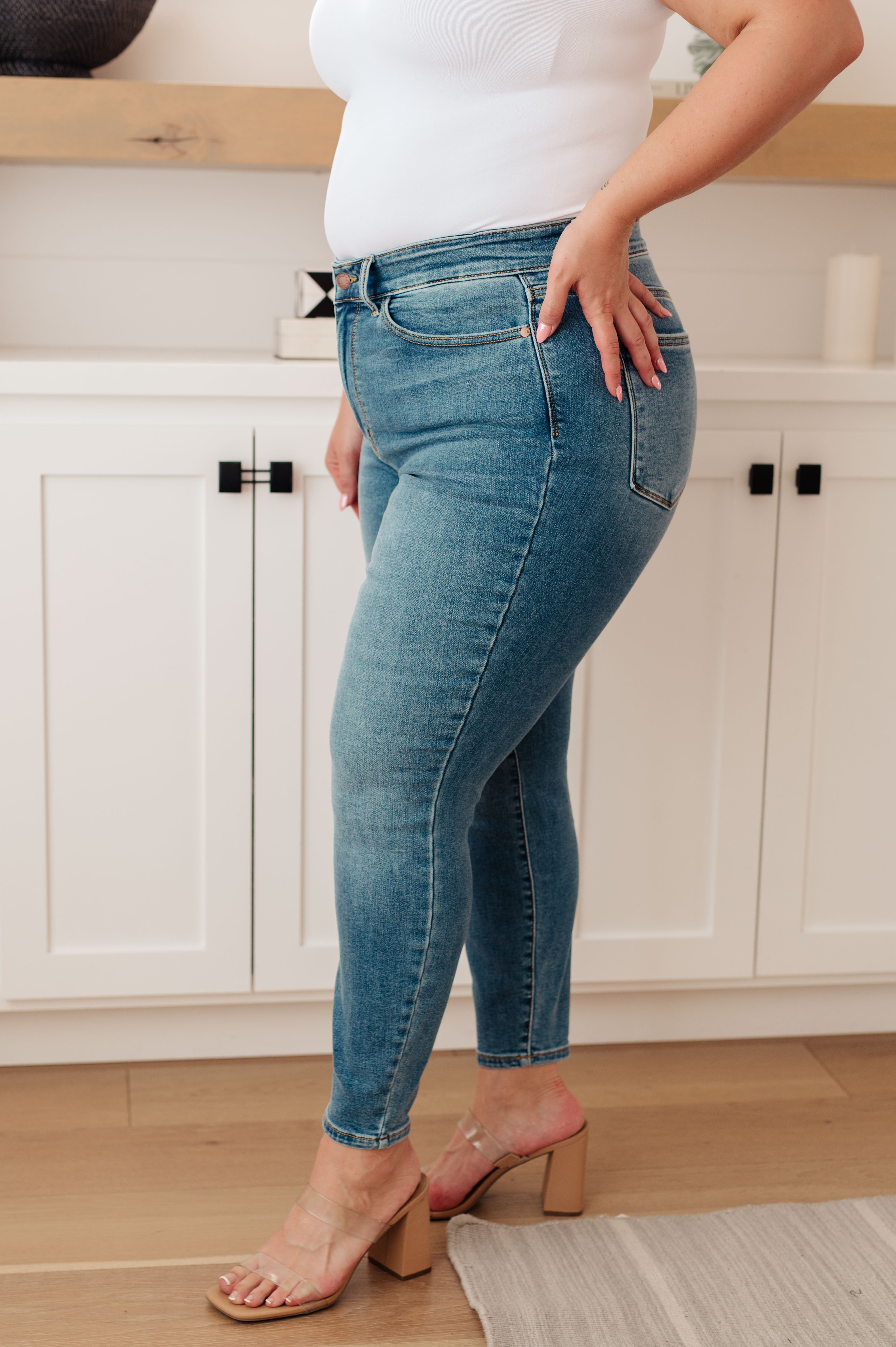 Bryant High Rise Thermal Skinny Jean - The Sapphire Star