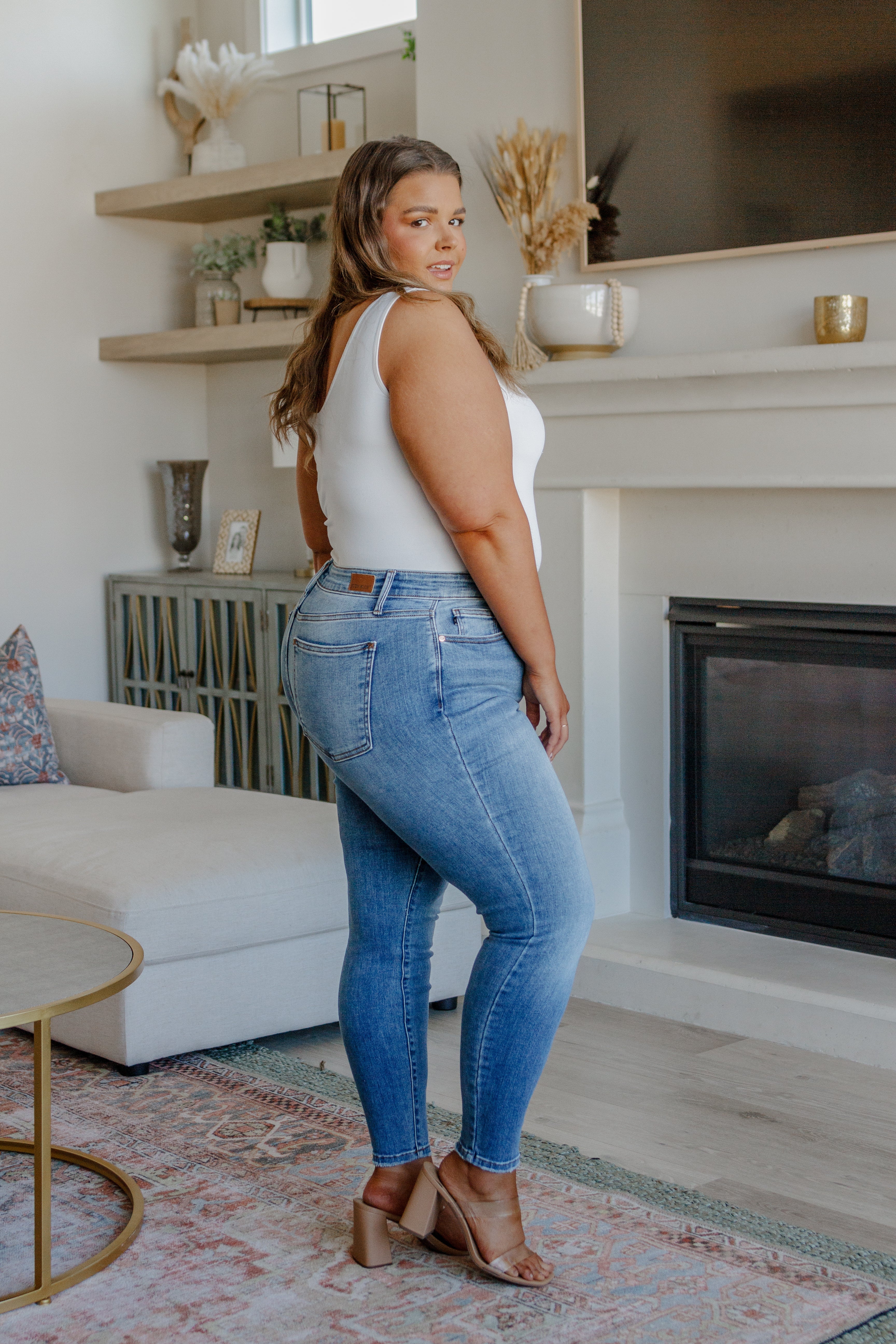 Catherine Mid Rise Vintage Skinny Jeans - The Sapphire Star