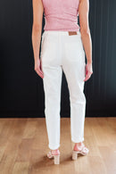 Charlene High Rise Jogger in Ecru - The Sapphire Star