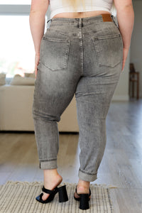 Charlotte High Rise Stone Wash Slim Jeans in Gray - The Sapphire Star