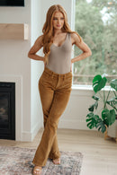 Cordelia Bootcut Corduroy Pants in Camel - The Sapphire Star