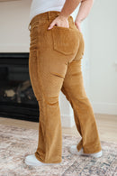 Cordelia Bootcut Corduroy Pants in Camel - The Sapphire Star