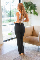 Harriet High Rise Button Fly Bootcut Jeans in Black - The Sapphire Star
